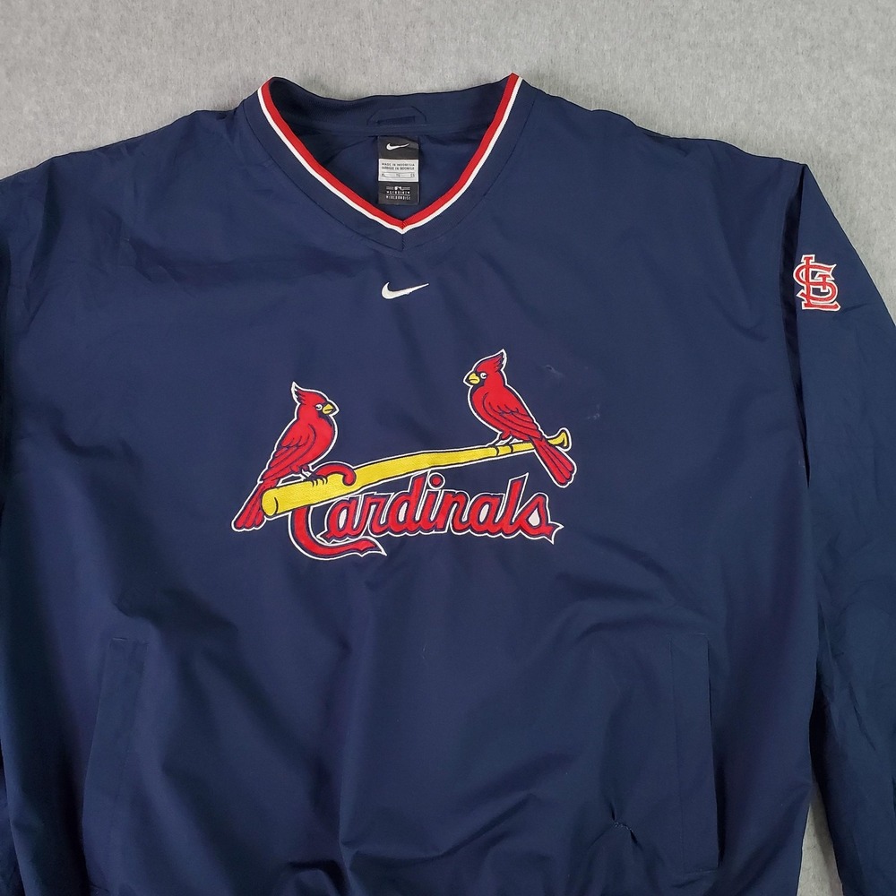 St Louis Cardinals Jacket Mens XL Blue MLB Baseball Nike Pullover Windbreaker - Picture 3 of 15